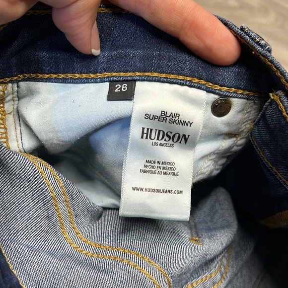 Hudson Jeans Blairsuper skinny blue jeans  size 26 - Picture 8 of 13